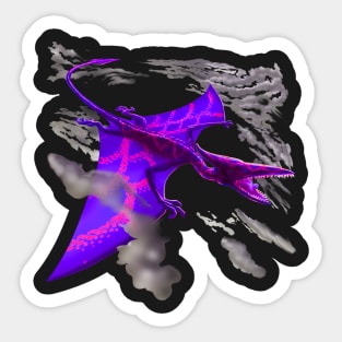 Pterodactyl at night Sticker